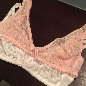 2 Victorias Secret Dream Angels Bralette.Pink&Wht
